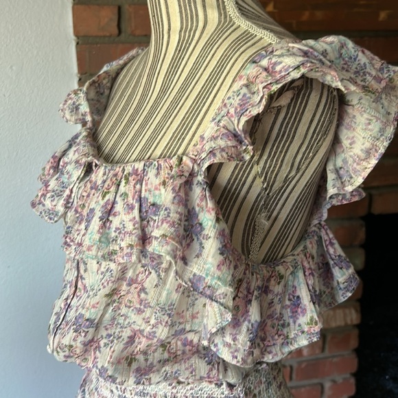 LoveShackFancy Shanely Mini Dress in Positano Blue Sz M - Picture 7 of 10